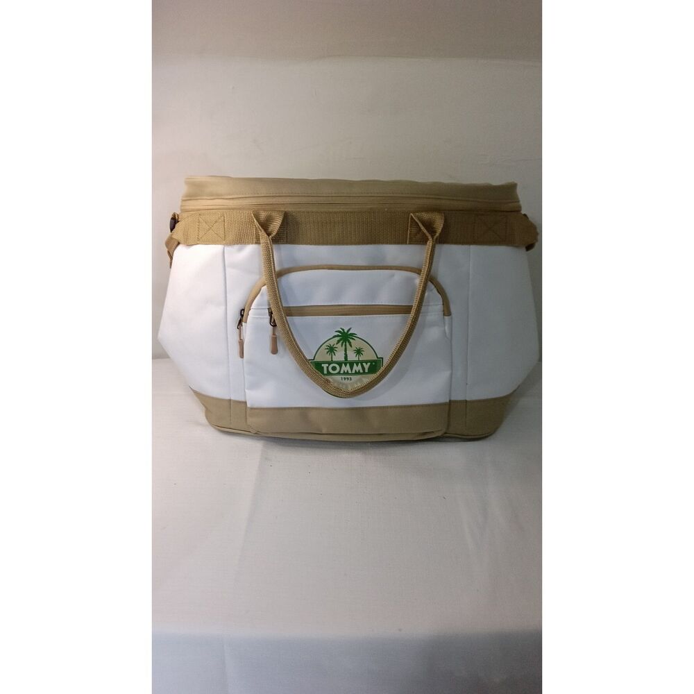 Tommy Bahama Cooler Tote Bag White Tan Palm Logo